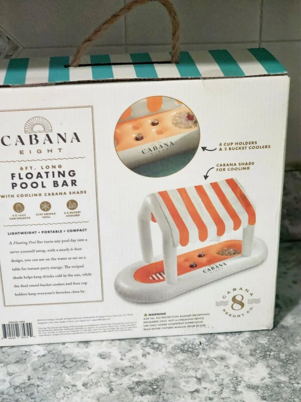 Floating Cabana Bar Pool_ Brand New In Original Box Never Opened